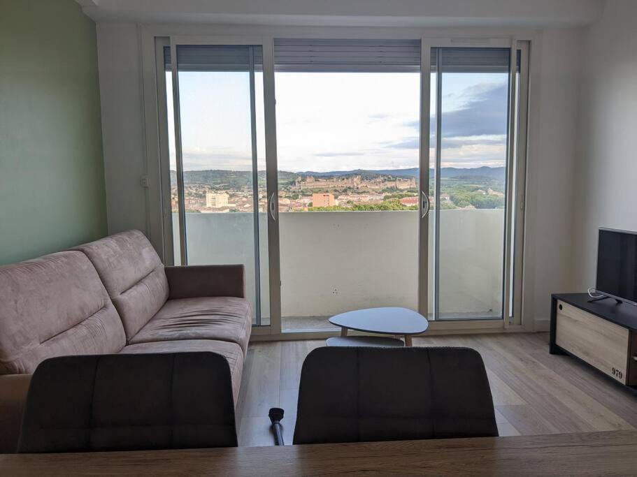 Appartment - Vue Imprenable Sur La Cite Medievale - Parking Gratuit - Climatise Carcassonne Exterior foto